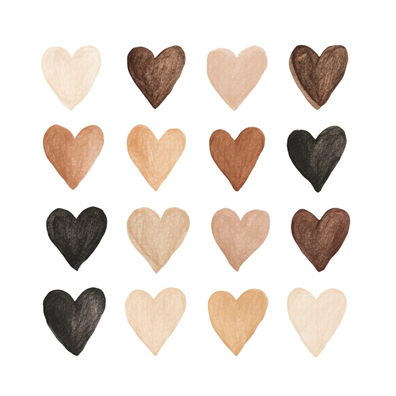 Heart Pattern Print Iron on Patches Heart Pattern Heat Transfer Sticker dtf transfers prints Iron On Transfer Patches For