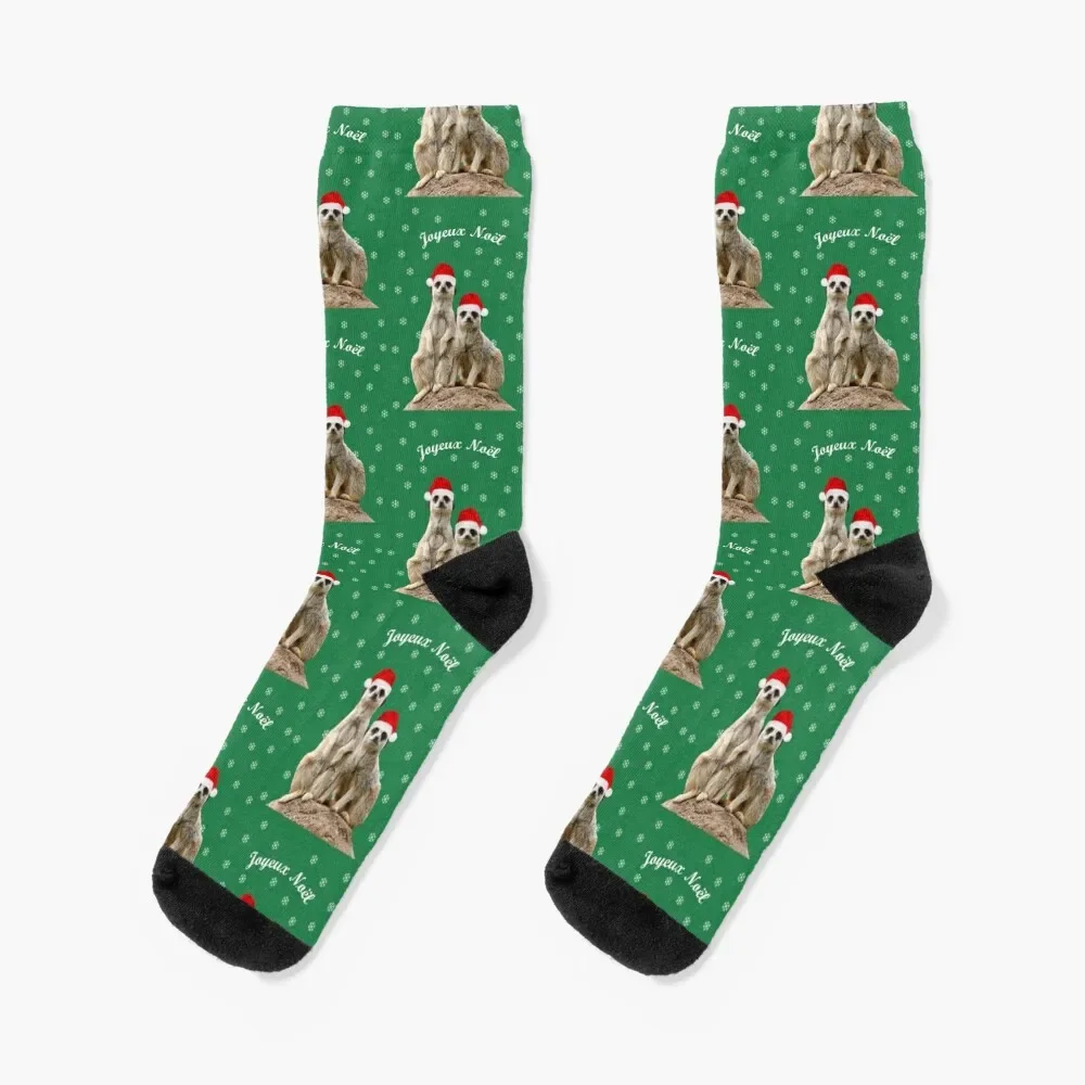 

Joyeux Nol Suricates Socks cool custom sports Socks For Man Women's