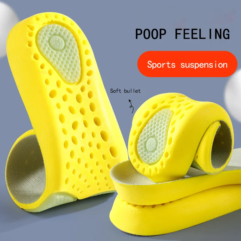 Sports Shock-Absorbing Insole Sweat Absorbing Breathable Comfortable Thickened Latex Deodorizing Insole for Foot Health