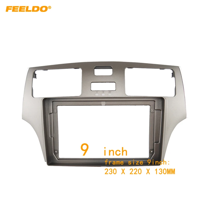 

FEELDO Car Audio 9" Big Screen DVD Fascia Frame Adapter For Toyota Windom ES300 2Din Dash Installation Panel Frame Kit #HQ7257