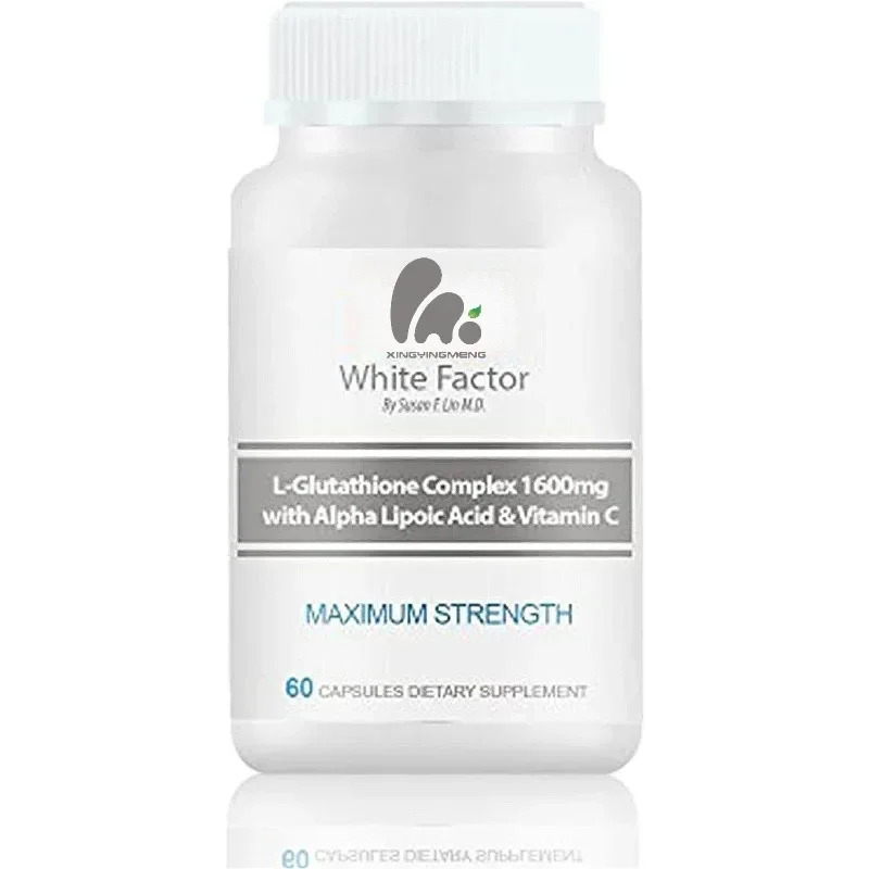 

Glutathione supplement capsules, containing effective antioxidants, vitamin C, and lipoic acid (60 capsules)