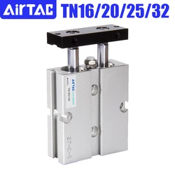 AirTac TN Dual Rod Air Cylinder Pneumatic Cylinders Actuators Aouble Actiing Guided Pistons Cylinders Parts 10/16/20/25/32 Bore