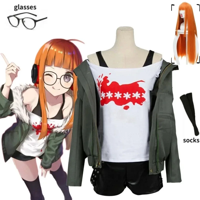 jeu-persona-5-futaba-sakura-cosplay-costume-femmes-filles-halloween-ensemble-complet-p5-uniforme-costume-manteau-decontracte-veste-chemise