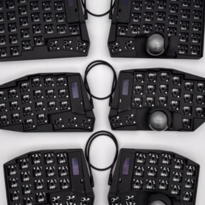 Keyball Wired Split Keyboard Kit Customized RGB Ergonomics Keyboard Hotswap Keyboard Trackball QMK Left and Right Hand Keyboards