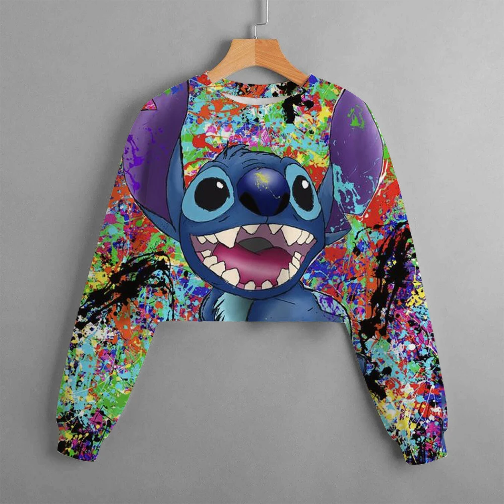 Odzież dziewczęca gorąca sprzedaż przedszkolna Disney Lilo & Stitch bluza wiosenna i jesienna dziecięca Lilo i ścieg bluza z nadrukiem