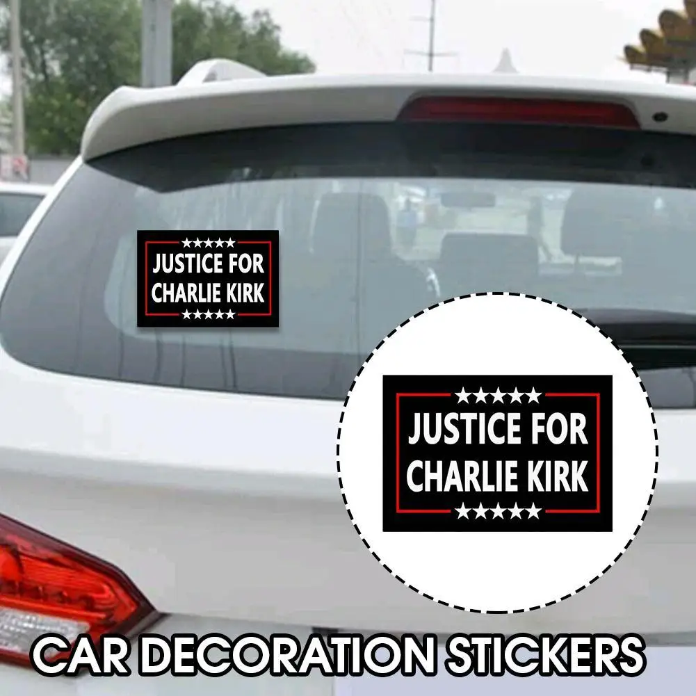 

JUSTICE FOR CAHRLIE KIRK Car Magnetic Decoration Stickers Fashion Safety Signs Teen Rookie Novice Driver Bumper Magnetic Sticker