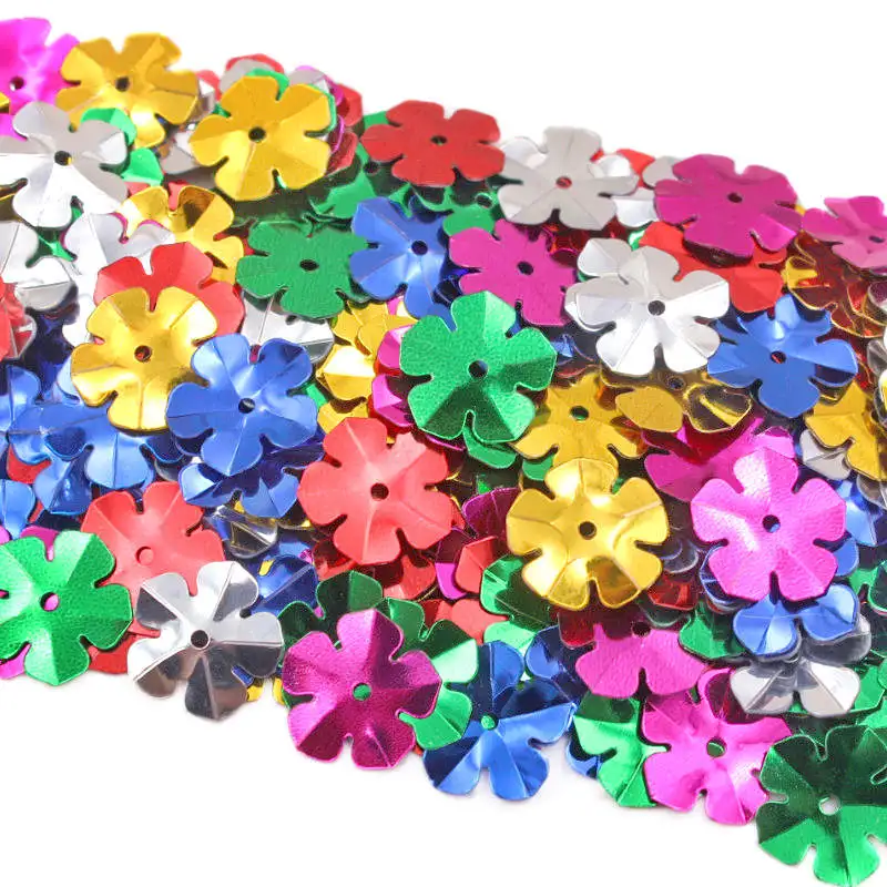 250-2000pcs Mixed Pastel Flower Sequins PVC Paillette For Wedding Party Decorations DIY Clothing Handmade Sewing Accessories