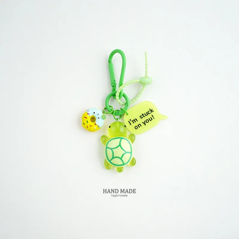 Turtle Keychain Colorful Night Light Turtle Pendant Cute Keychain Gift - For Women's Handbag Backpack Car Keys Pendant