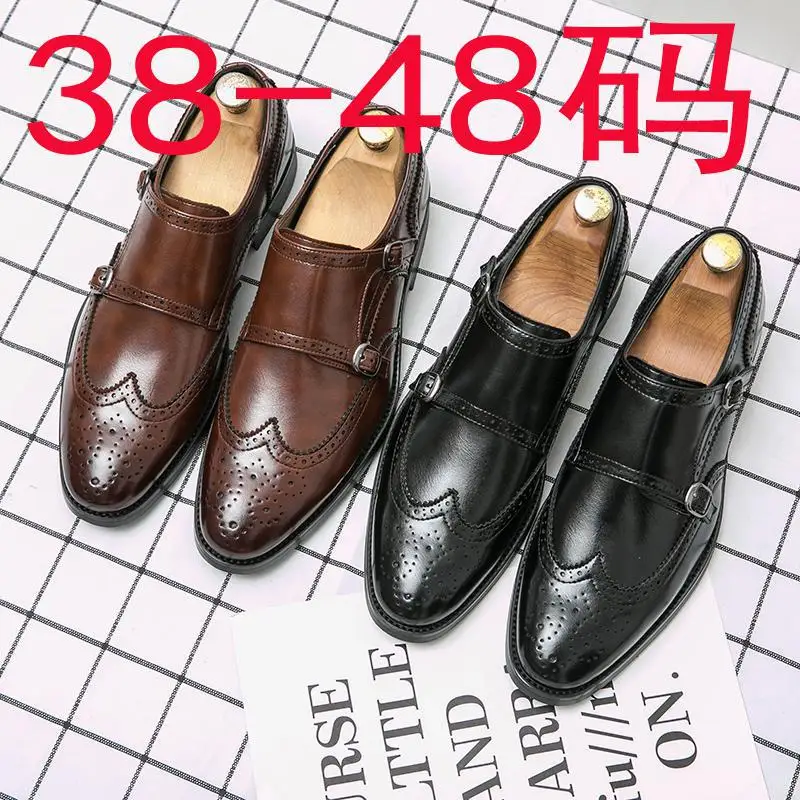 Mocasines de cuero Vintage para hombre, zapatos de moda, calzado Formal, boda