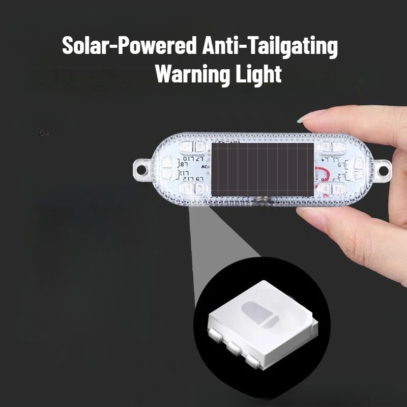 

1Pc Solar-Powered Anti-Tailgating Warning Light - Touch Control LED Strobe Side Marker for Car Truck Motorcycle E-Bike