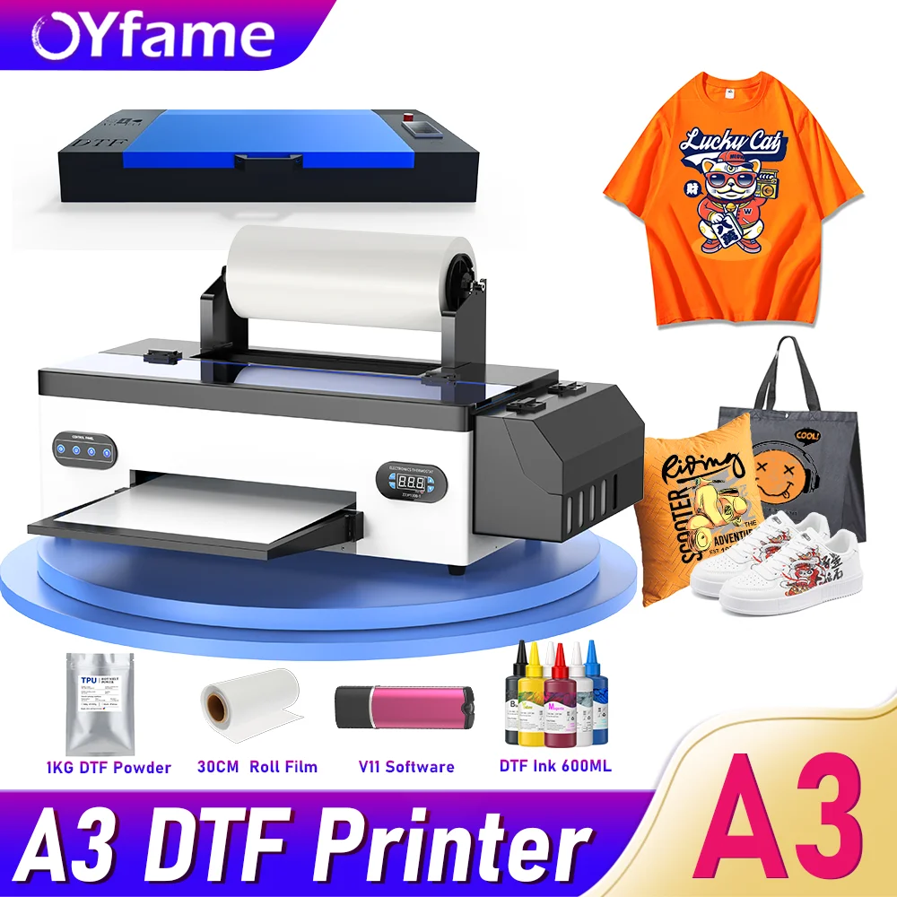 

OYfame A3 dtf принтер для R1390 DTF Принтер Комплект A3 impresora dtf трансферная пленка печатная машина для толстовок футболок ткань