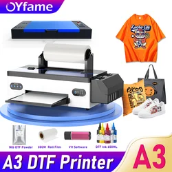 OYfame A3 dtf printer For R1390 DTF Printer Bundle A3 impresora dtf transfer film printing machine For Hoodies t shirt fabric