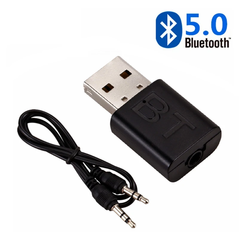 USB Bluetooth 5.0 Adapter Bluetooth Receiver USB Dongle Adapter Car Hands-free Call Wireless Adapter Transmitter for Laptops PC