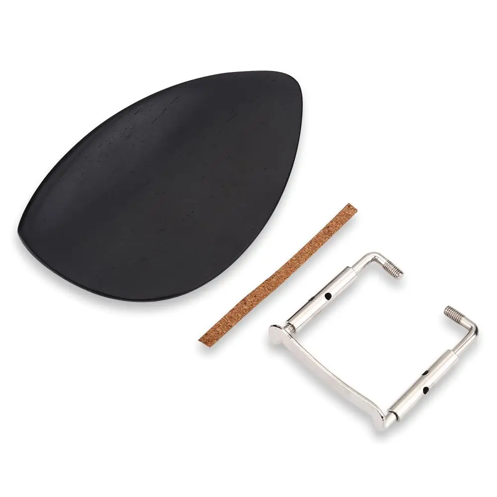 

for 4 for 4 Size Violin Chin Rest Bracket & Ebony Wood Strip - Accessories for Violin Parts