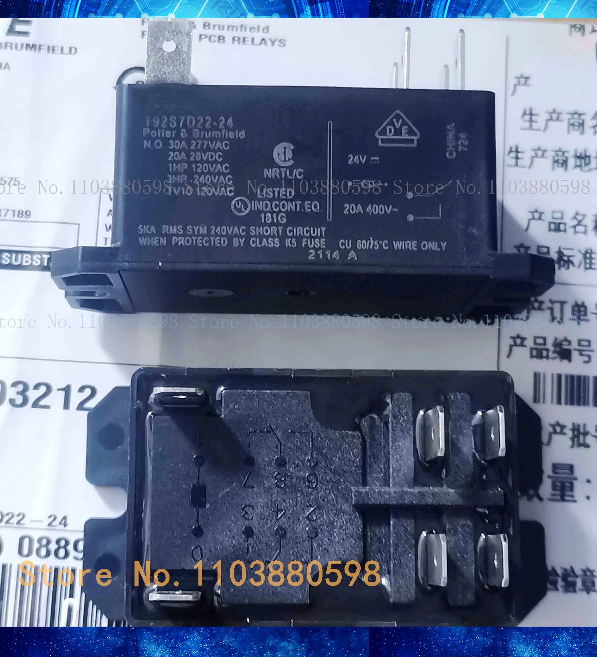 

T92S7D22-24 T92P7D22-24 6 30A