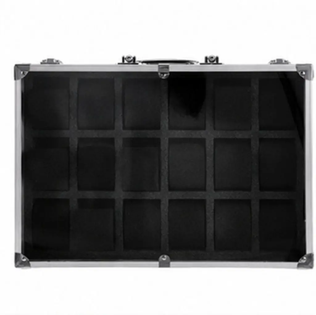18-Slot Aluminum Alloy Watch Storage Box Portable Hard Case Large Capacity Watch Collection Organizer Travel Display Protective