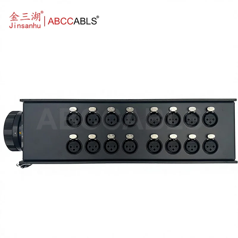 ABCCABLS 16-Channel Audio Stage Box 16-Way XLR Multicore Splitter 52-Pin High-Density Connector PVC Amplify Microphone