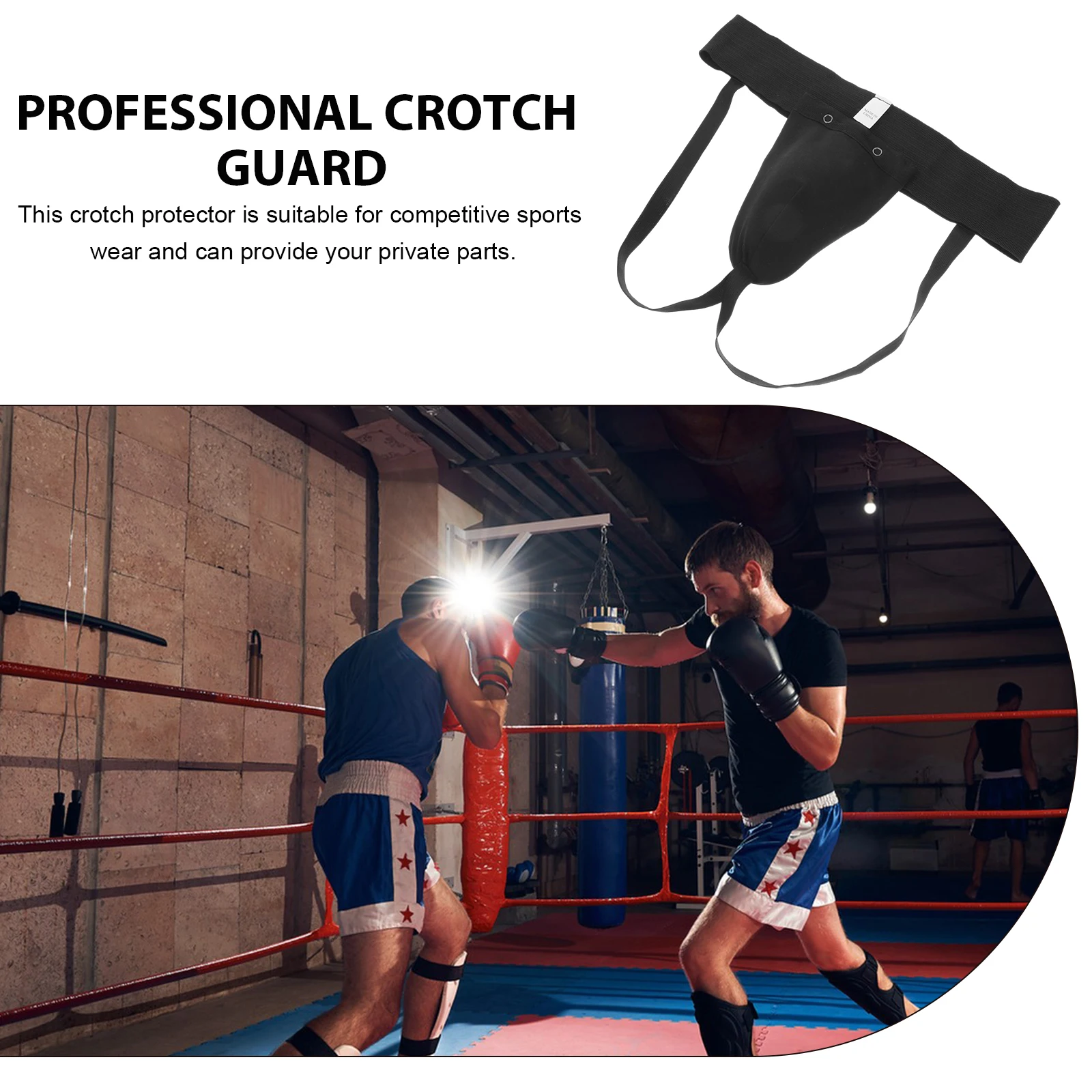 

Crotch Pants Groin Protector Elastic Waist Band Breathable Guard Boxing Supply Wear Resistant Reusable Training Comfortable