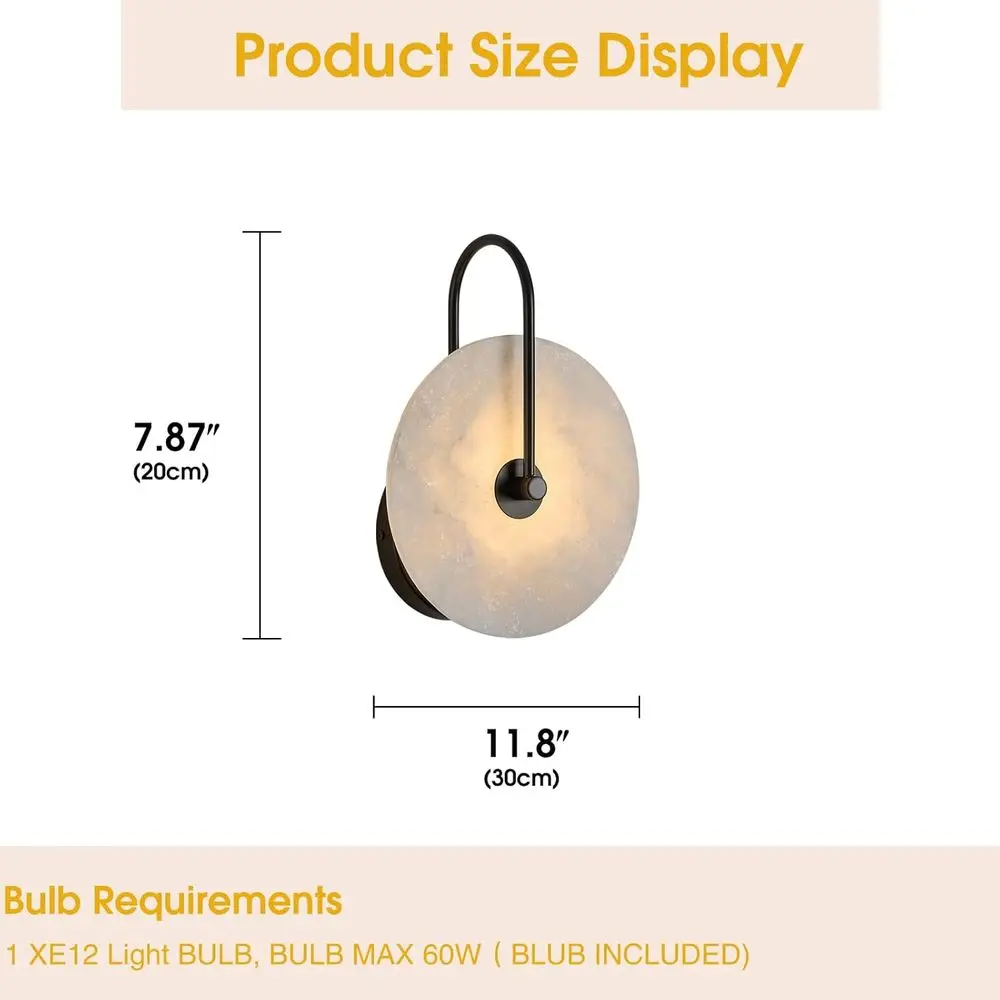 Moderne LED-Alabasterleuchte mit natürlichem Marmorschirm für den Innenbereich