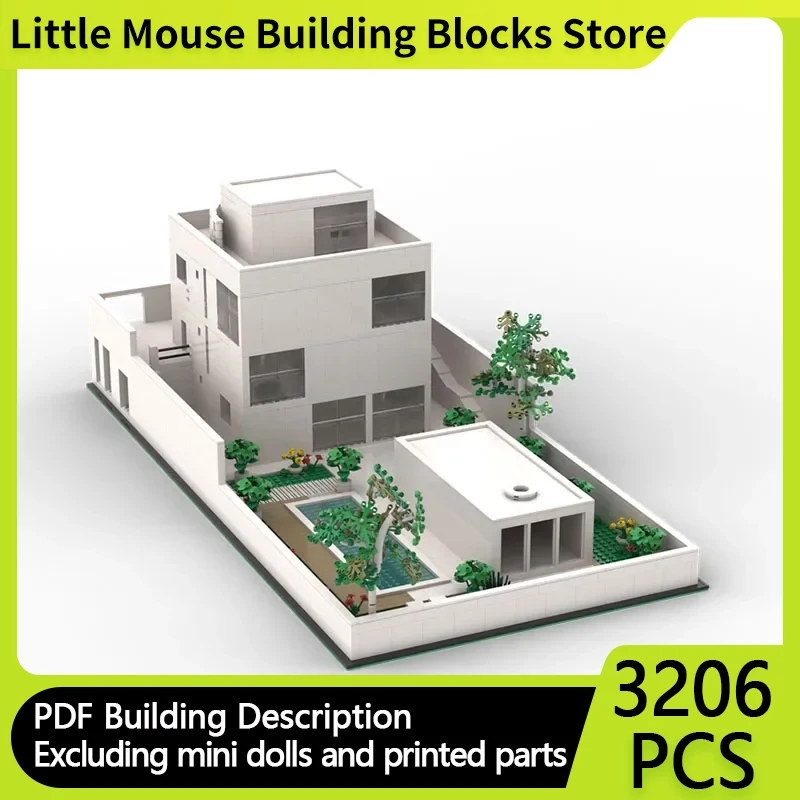 Street View Model MOC Building Brick Luxury Residence By The Mountain Modular Technology Gift Holiday Assemble Children Toy Suit