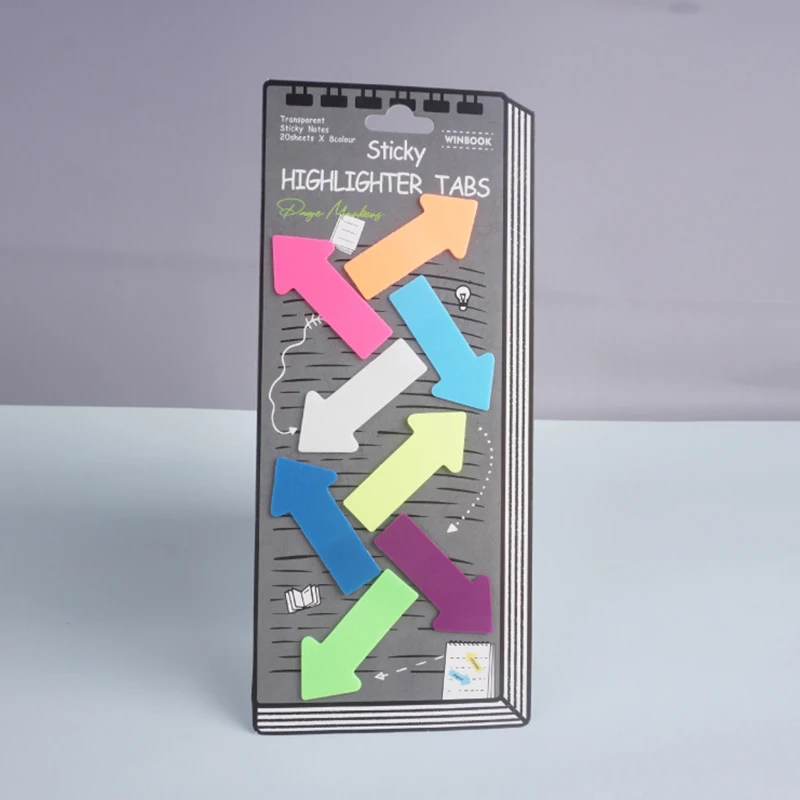 160Sheets Multi Colors Arrow Fluorescent Index Sticky Notes Office Marking Bookmark Indication Note Stickers Index Stickers