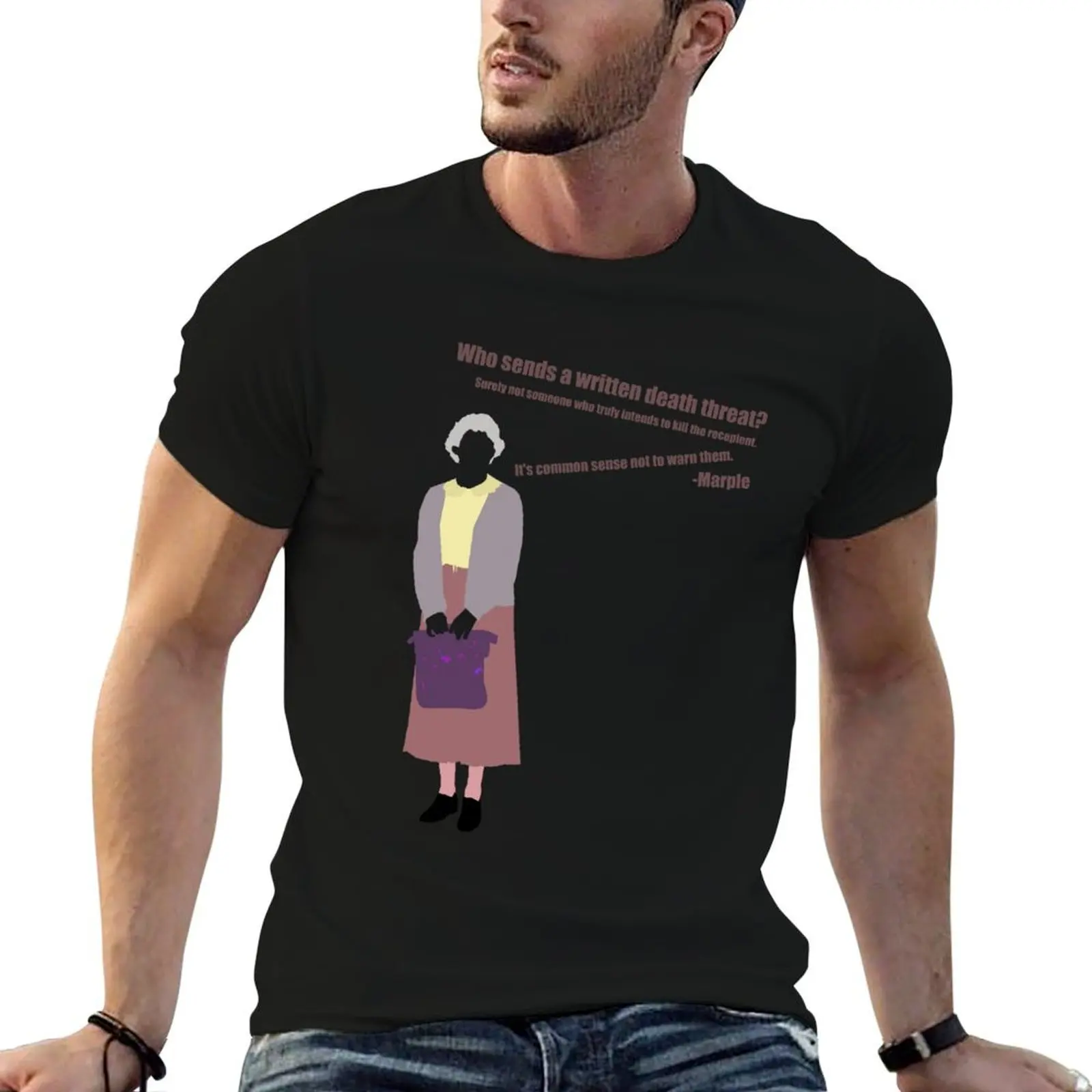 Miss Marple... T-Shirt Big and Tall Solid Color T-Shirt