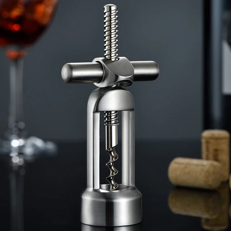 Abridor  botellas  vino  acero inoxidable 304, sacacorchos con diseño  apalancamiento para vino tinto, utensilios  coc