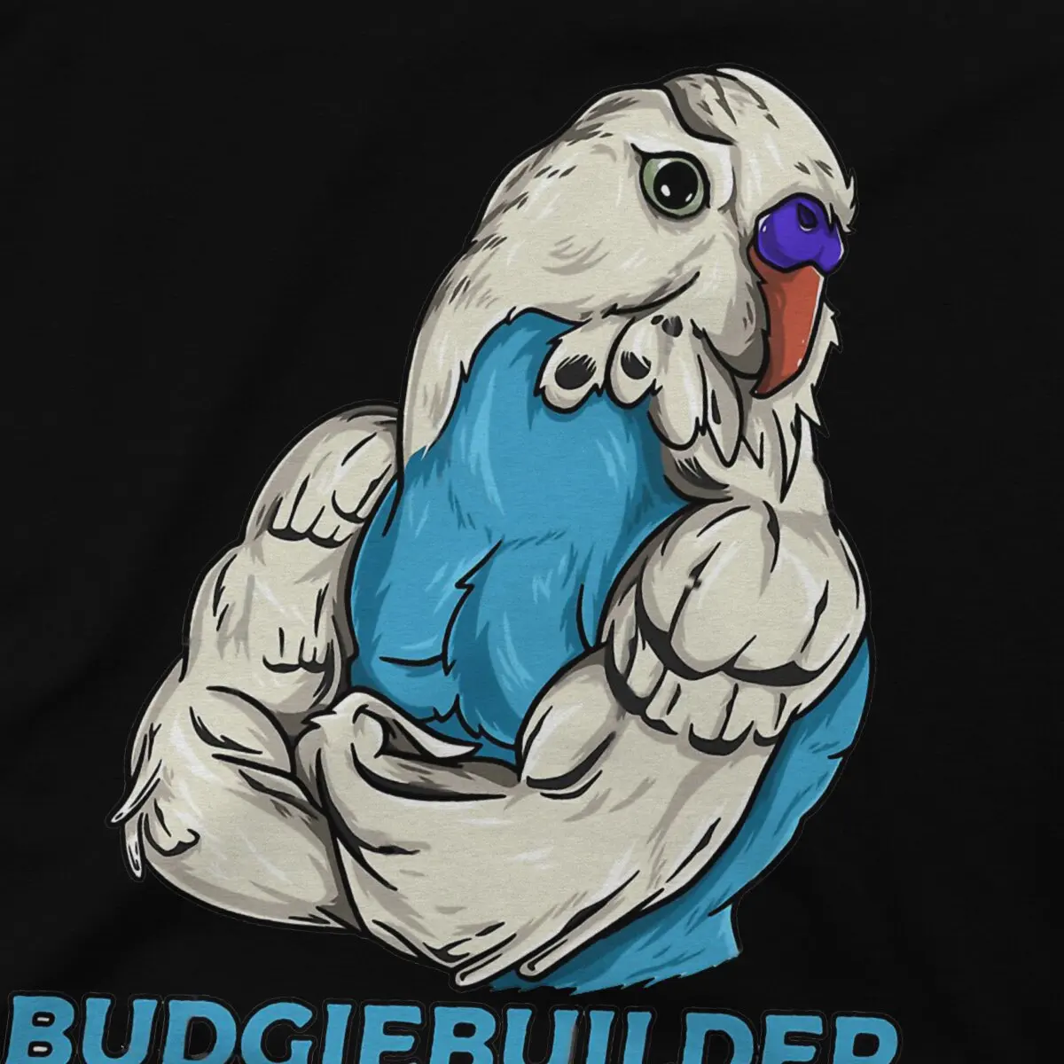 Bodybuilder Fitness T Shirts for Men  Cotton Unique T-Shirt  Budgie Animal Funny Lovely Tees Short Sleeve Tops New Arrival