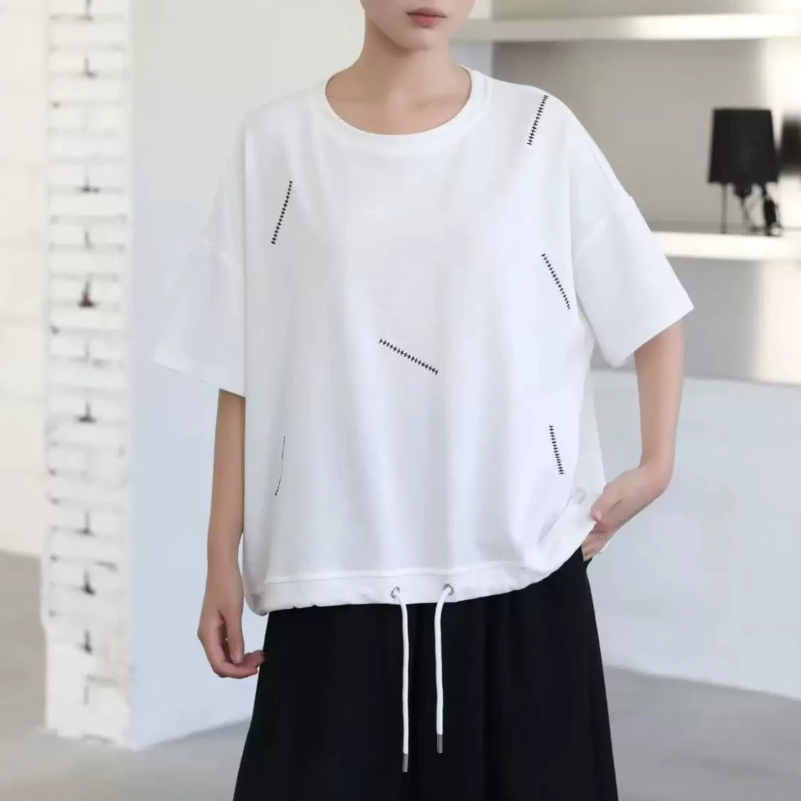

Loose Short Sleeve T Shirts women Summer New white Women Tops