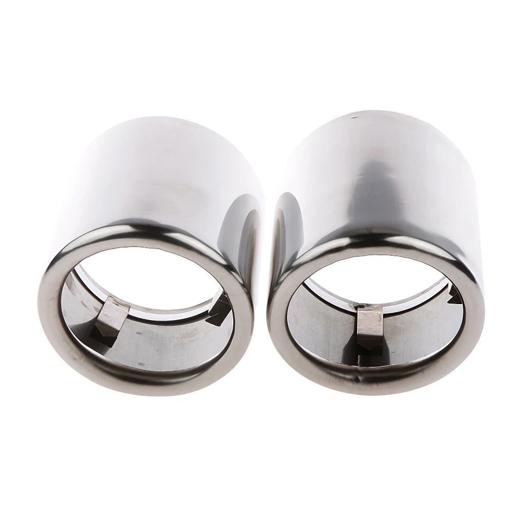 Car Exhaust Muffler Pipe Finisher Silver Slip-on Exhaust Tip Stainless Steel for 2009-2016 LA8 A8L Rear Styling