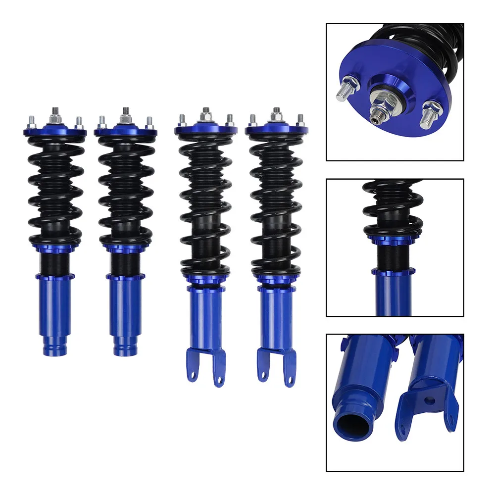 Adjustable Coilovers Height Spring Shocks Struts Absorber Suspension Kit Complete Assemblies For Honda Civic 1996-2000