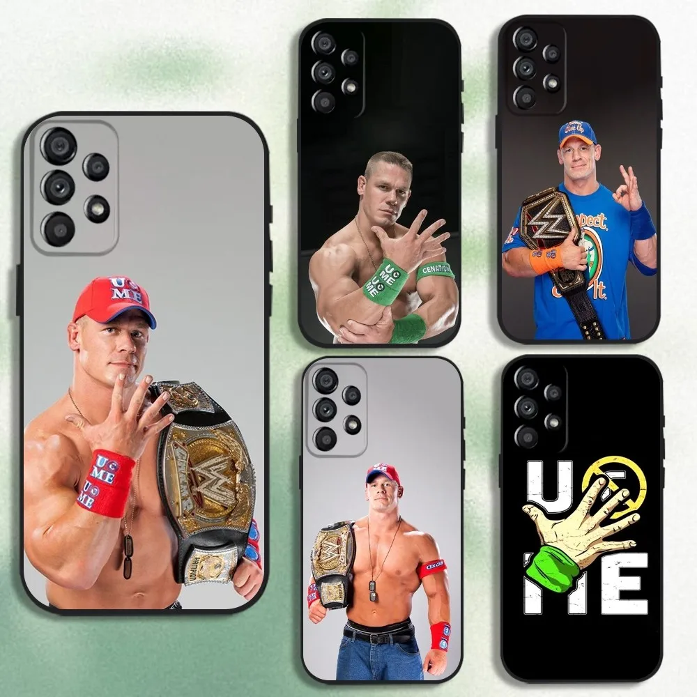 

J-John Cena Wrestling Phone Case For Samsung Galaxy A20,A21s,A22,A31,A32,A52,A53,A72,73,A80 Soft Black Cover