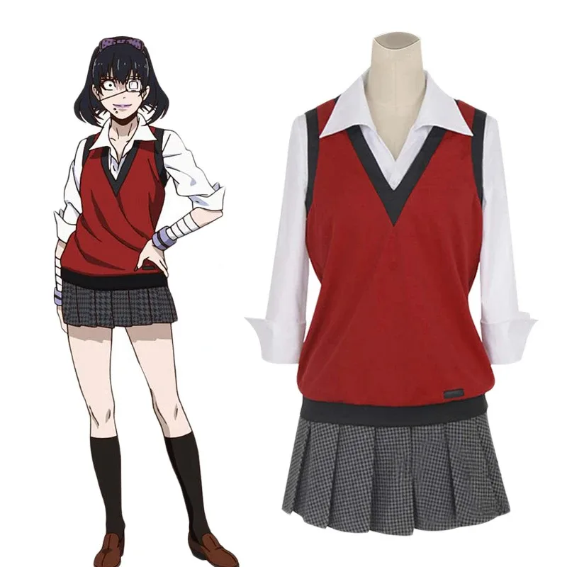 أنيمي Kakegurui تأثيري جابامي يوميكو زي موموبامي كيراري Jk زي مدرسي ريوتا سوزوي يومودوكي رونا مجموعة كاملة هوديي