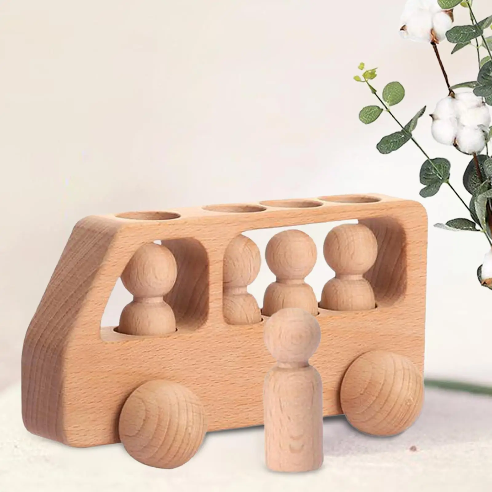 Set da gioco per auto in legno Bambole con pioli Set da gioco giocattolo educativo per l'apprendimento per regali per bambini