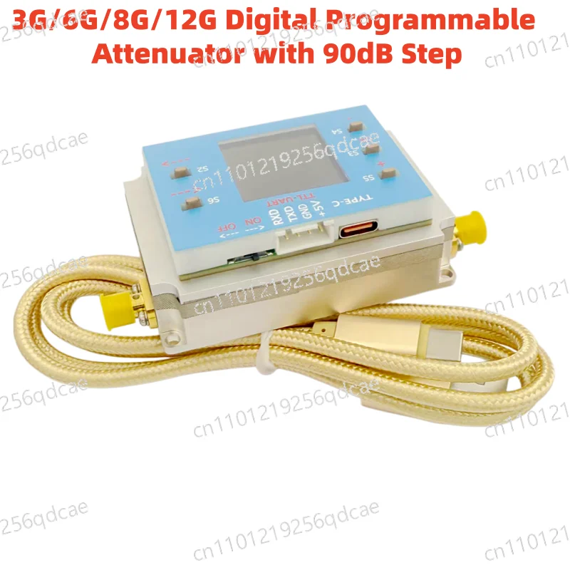 3G 6G 8G Digital Programmable Attenuator 90DB Stepped 0.25DB TFT Display CNC High Isolation