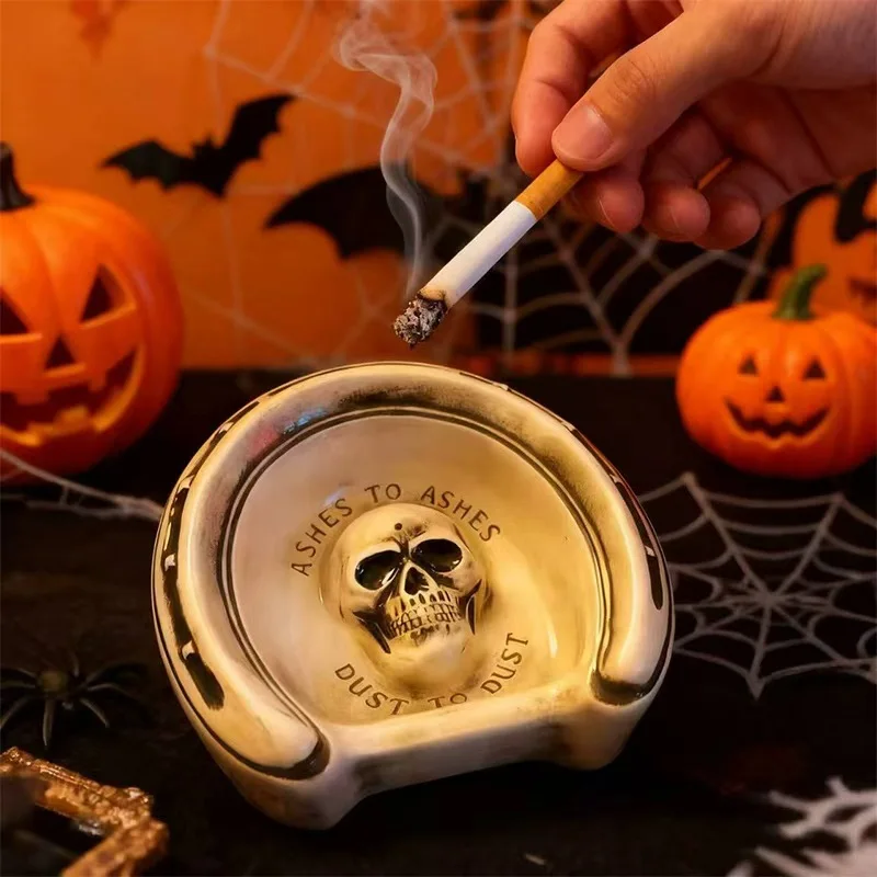 

Ashtray ornament for home, living room, study, bedroom, bar, tabletop, anti-flying ashtray