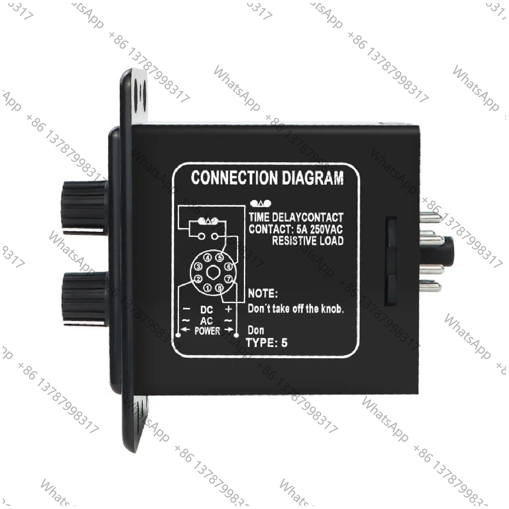 ATDV-Y 3S-60M Repeat Cycle Timer Relay Dual Time Delay Relay Twin Timer Adjustable Time Relay AC220V for Automation