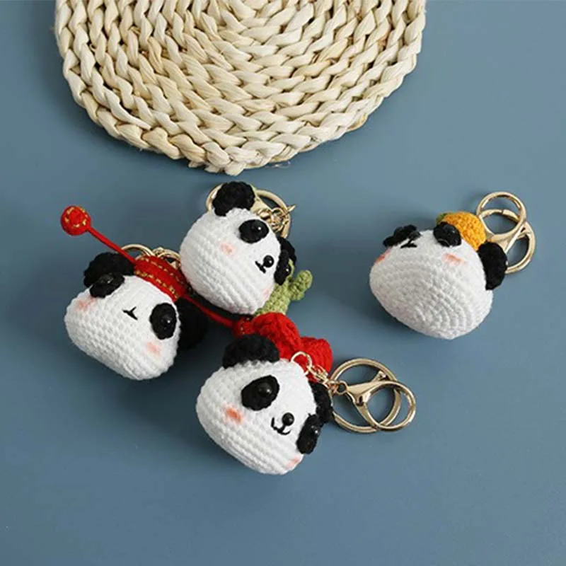 لطيف القرش سحر سلاسل المفاتيح الكرتون البسيطة اليد محبوك سيارة كيرينغ جميل على ظهره حقيبة يد قلادة زوجين حامل المفاتيح #5