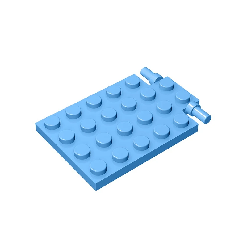 MOC PARTS GDS-844  Plate, Modified 4 x 6 with Trap Door Hinge (Long Pins) compatible0 with lego  92099 pieces of children\'s toys