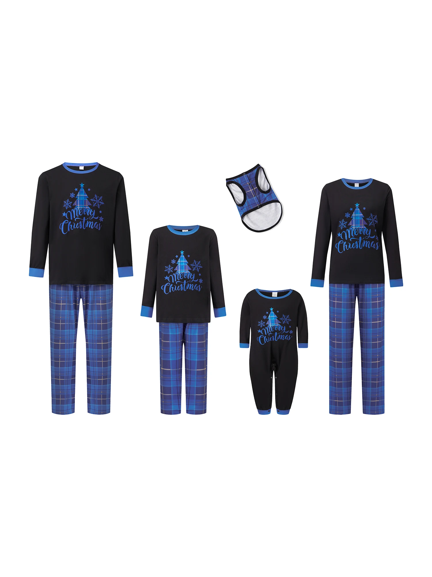 

Праздничный семейный пижамный комплект с принтом оленей и уютными клетчатыми узорами для рождественских торжеств