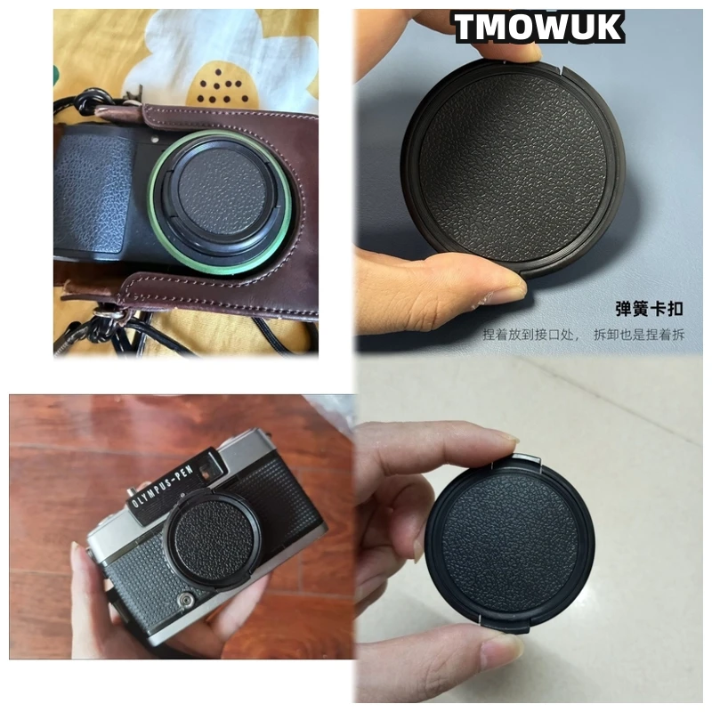 

For OLYMPUS PEN E-P1234567 E-M IS-100 IS-100S IS-200 Camera Lens Cap Protective Cover Center Pinch Snap-on 49mm 52 55 58 62 67 7
