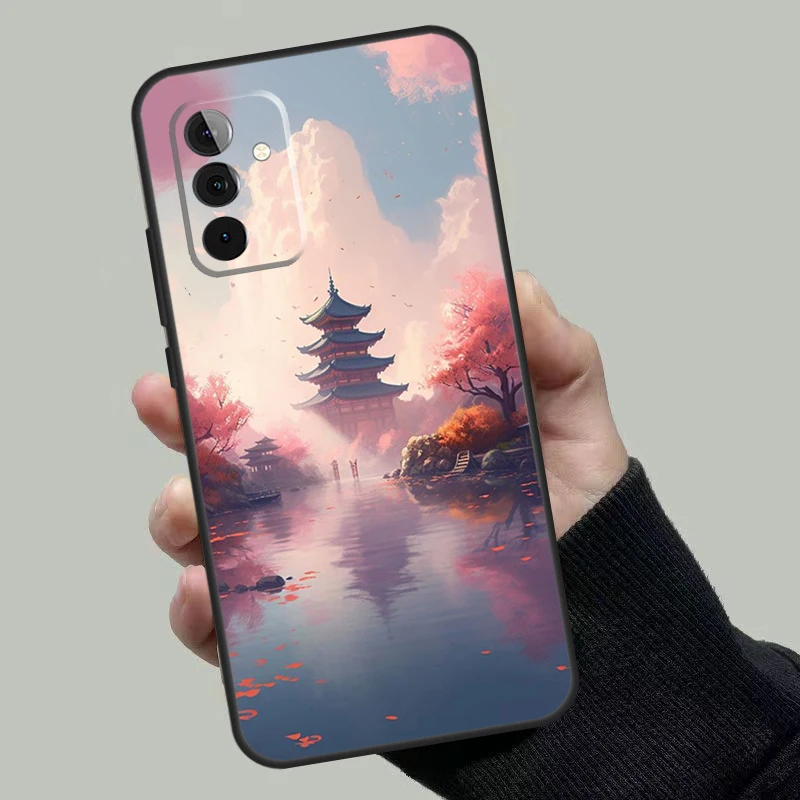 Japanese Art Temple Sakura Funda For Samsung Galaxy A14 A24 A34 A54 A72 A52 A32 A22 A12 A51 A71 A33 A23 A13 A53 Case