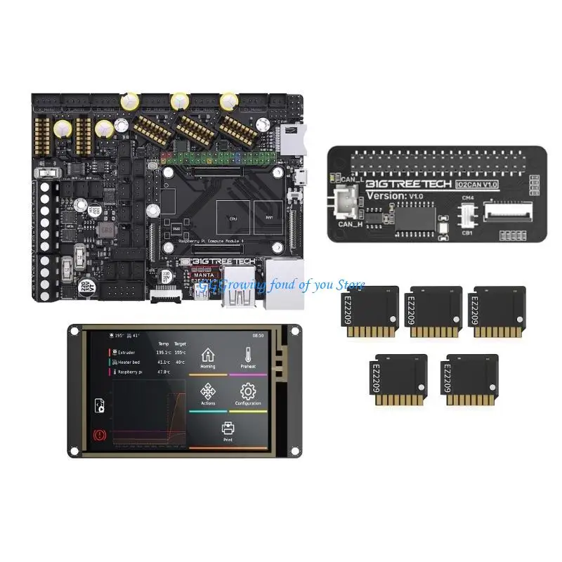 

H9EB BTT Manta E3EZ V1.0 32Bit Motherboards TFT35 Screen For Ender3 Ender5 Printer for Klipper Motherboards EZ5160