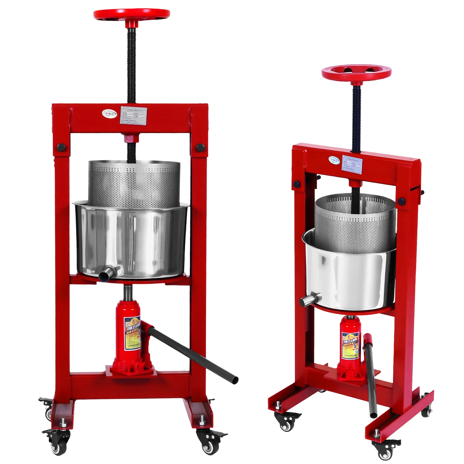 

Гидравлическая соковыжималка для фруктов, 9 л, ручная соковыжималка из нержавеющей стали, маленькая соковыжималка для меда, винограда, черники для моркови/апельсины/ягодки