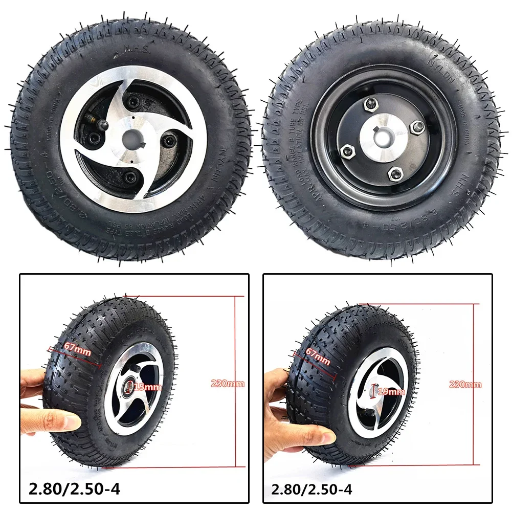 9inch 2.80/2.50-4 Inflation Tire For Elderly Scooter Tyre Whole Tire Wheel Shock Absorption Pneumatic Tires E-scooter Parts