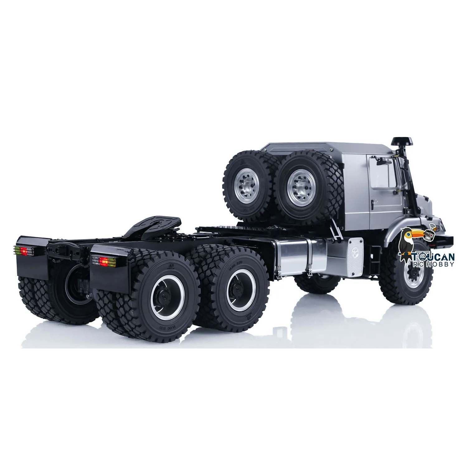 US Stock JDModel 1/14 Scale RTR RC Off-road Tractor Truck 6x6 Remote Control Car with Differential Axles Light Sound Set Model