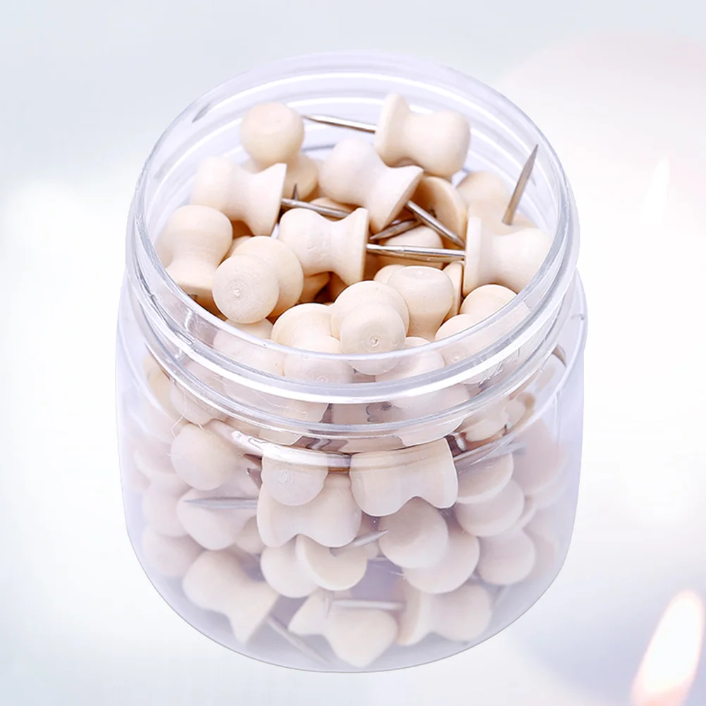 100 قطعة دبابيس ضغط الخشب مسامير الإبهام المعدنية للوحة الفلين لتقوم بها بنفسك ديكور المنزل مكتب المدرسة لوحة الإعلانات خريطة عرض الصور #5