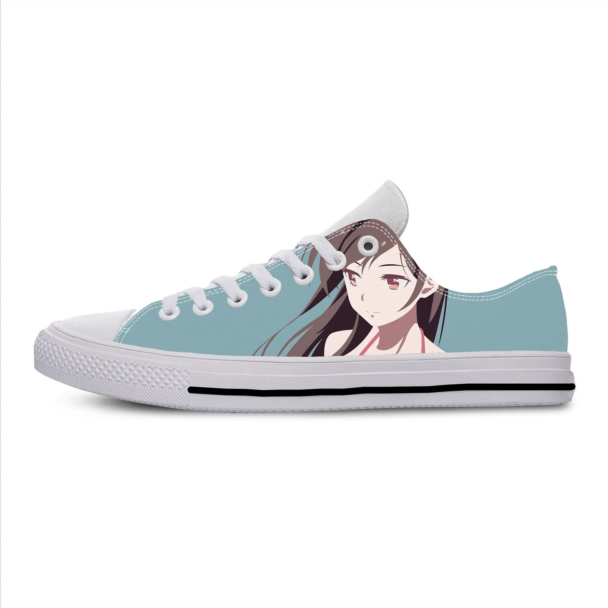 

Anime Rent a Girlfriend Ichinose Mizuhara Chizuru Casual Cloth Shoes Low Top Lightweight Breathable 3D Print Men Women Sneakers