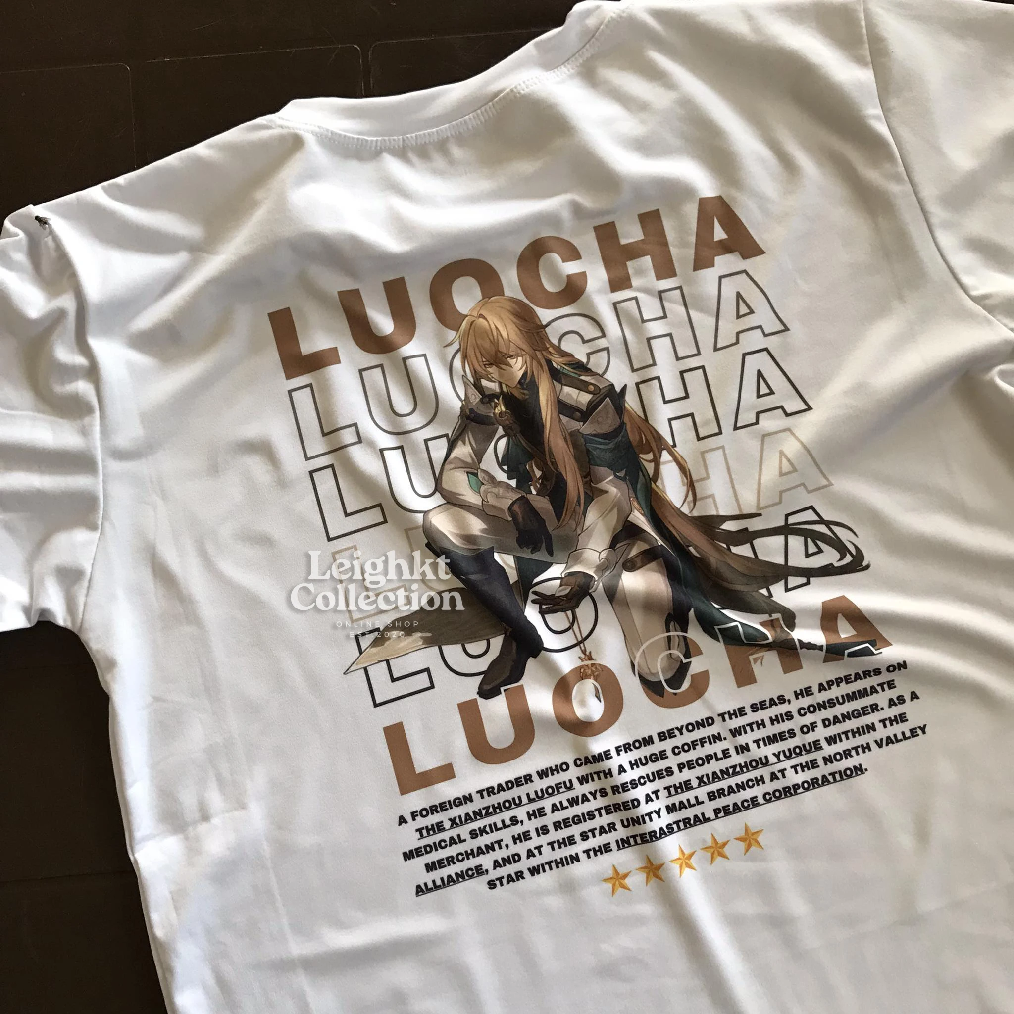 T-shirt Star Rail Luocha Back To Back Gaming Shirt