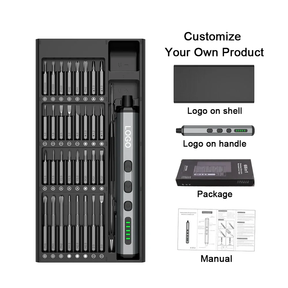 Top-selling New 68 in 1 electric screwdriver set latest pc repair screwdriver  rechargeable screwdriver set